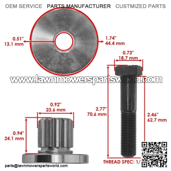 52" 60" Deck Spindle Splined Bushing For Exmark Turf Ranger 103-3037 - Image 2