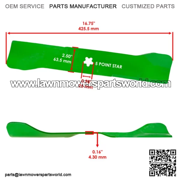 588811002 48" Deck High Lift Bagging Blade For RedMax RZT 48 / YT 2348 2448 F - Image 2