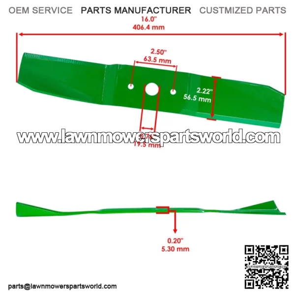 759-3939 742-3036 44" Deck Blade For White Outdoor ZT-1850 High Lift - Image 2