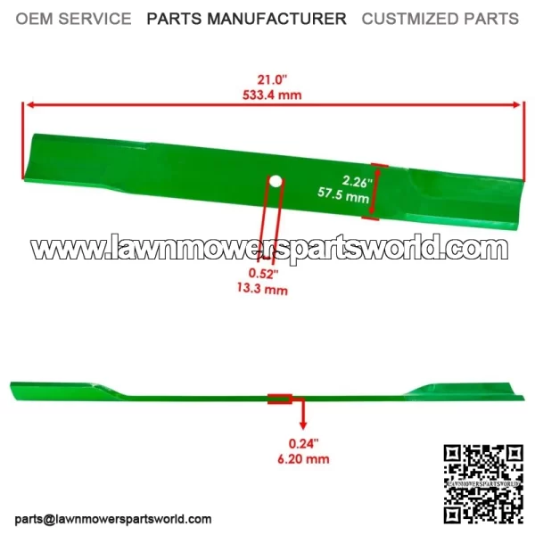 82324 88668 H-1667 320242 Deck Blade for Bush Hog Grasshopper Country Clipper - Image 2