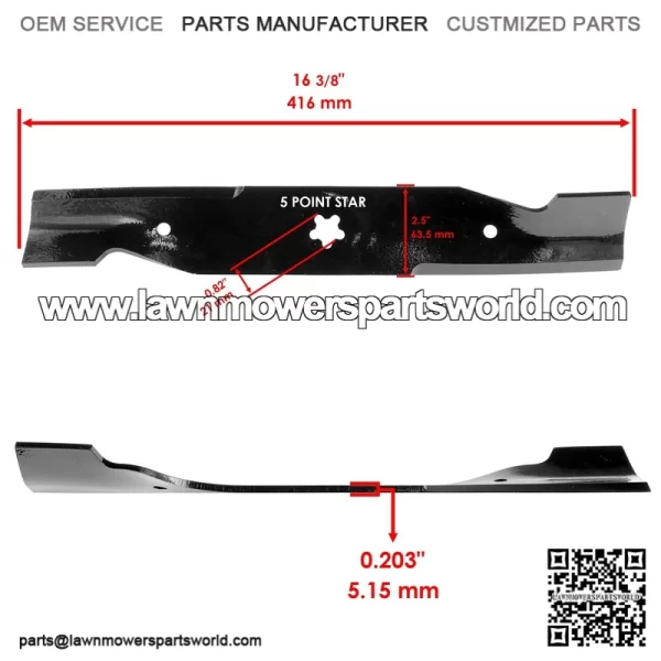 532173921 532180055 539110512 173921 954633781 48" Deck Blades for AYP Husqvarna - Image 2