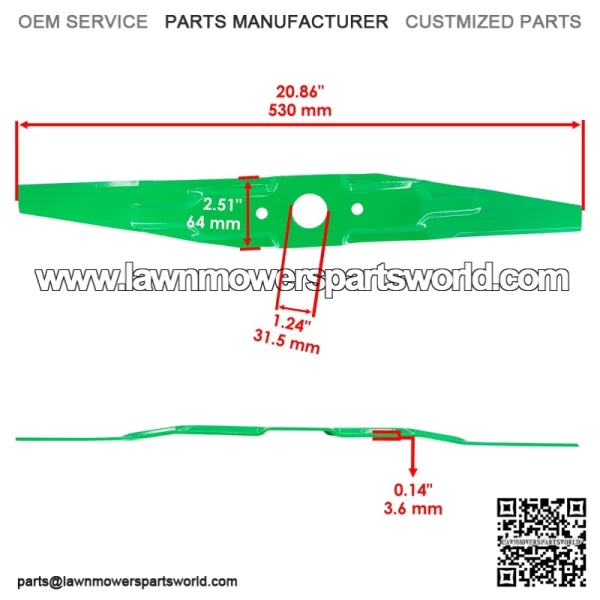 21" Deck Blade for Honda HRR216 K5 K6 K7 K8 K9 K10 K11 HRX217 / Upper & Lower - Image 3