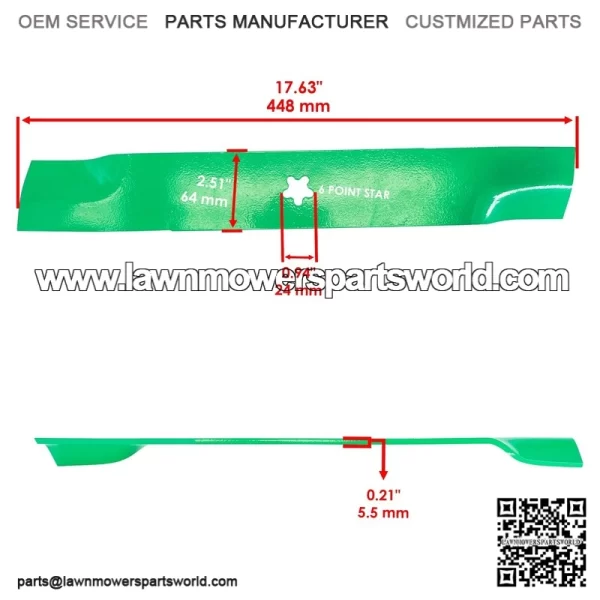 532126338 532138496 532850857 36" Deck Blade with Bolt For Husqvarna Jonsered - Image 2