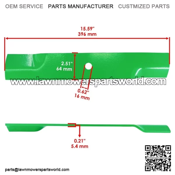 784256X 784256 50-4209 Deck Blade for Hustler Super Mini Z / FasTrak Low-Lift - Image 2