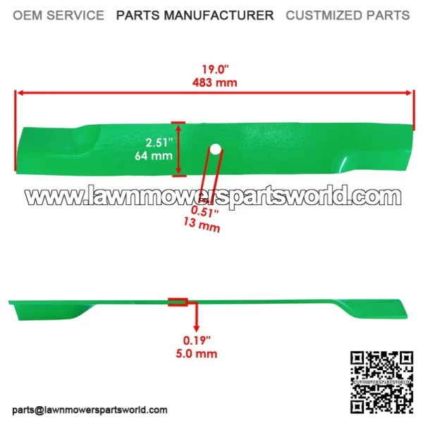 301069 54" Deck Blade For Dixie Chopper Zee 2 2013-18 / Zee 2 Rev1 2016 - Image 2