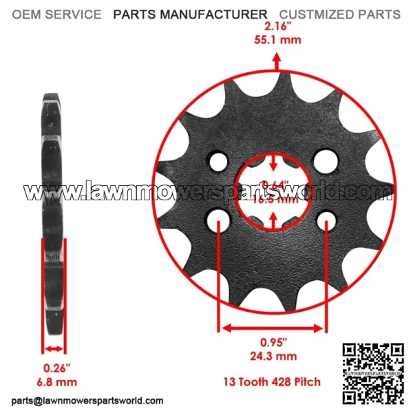 Front Rear Drive Chain Sprocket for Husaberg FC400 1999 /  FC501 1999 - Image 2