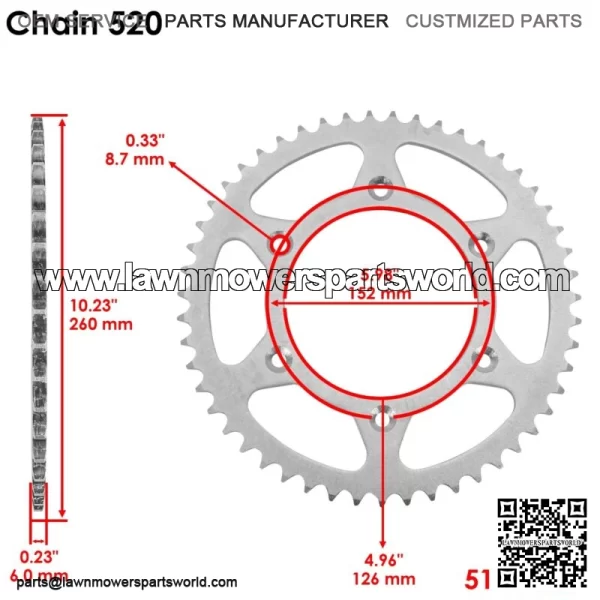 Front Rear Drive Chain Sprocket for Husaberg FE501 FE501E FE600E FS600E 1998 - Image 2