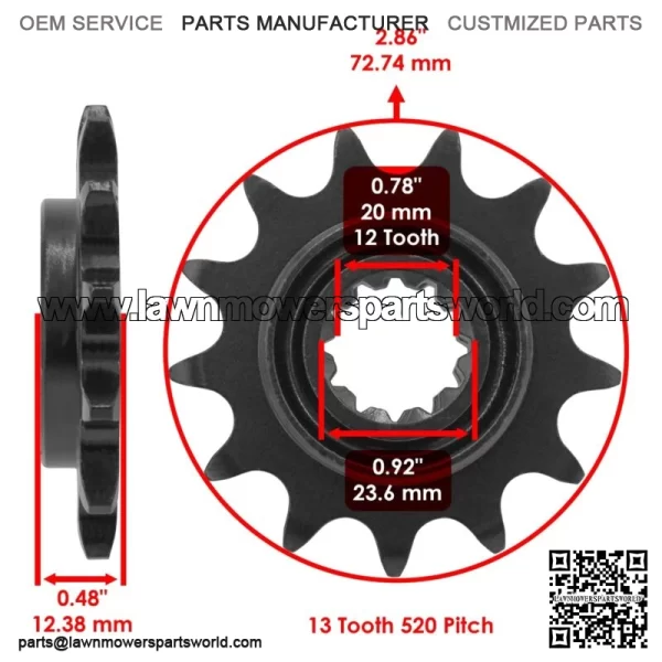 Front Rear Drive Chain Sprocket for Husaberg FE501 FE501E FE600E FS600E 1998 - Image 3