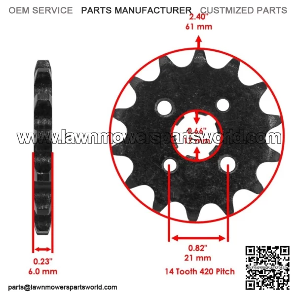Front Rear Drive Chain Sprocket for Husaberg FS600E 1999 / FX600E 1999 - Image 2