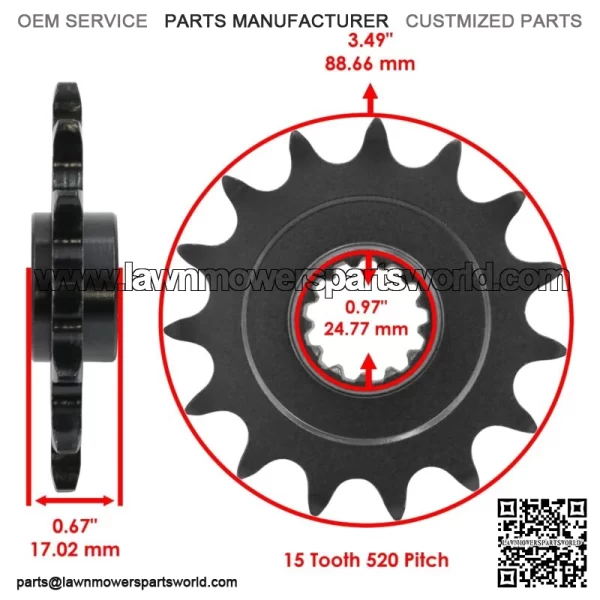 Front Rear Drive Chain Sprocket for Husaberg FC501 FC600 FE350 FE350E 1996 - Image 2