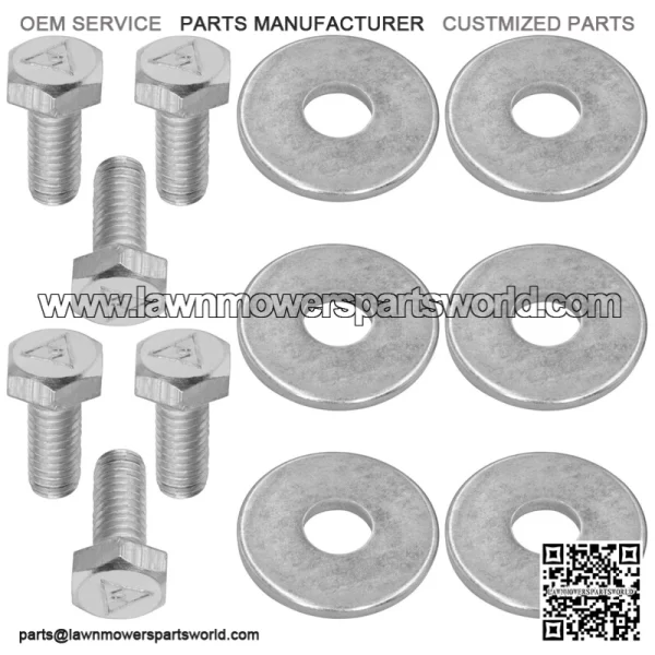 1920676SM 1656916SM Deck Spindle Blade Hex Bolts Screw & Washers for 7/16-14 X 1 - Image 3
