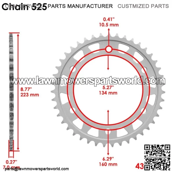 Drive Chain & Sprocket for Husaberg FC501 1994 / FC600 1994 23801-MEE-D00 - Image 3