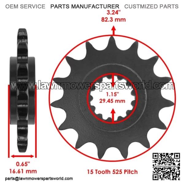 Front Rear Drive Chain Sprocket for Husaberg FE350 FC499 1992 23801-MJE-D00 - Image 2