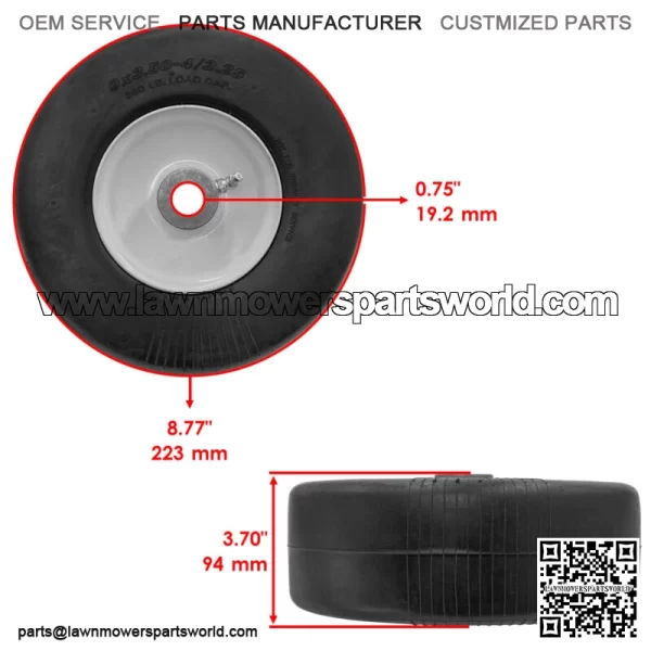 502020 502125 Finishing Rotary Mower Wheel For King Kutter L40 L48 L60 XB - Image 2