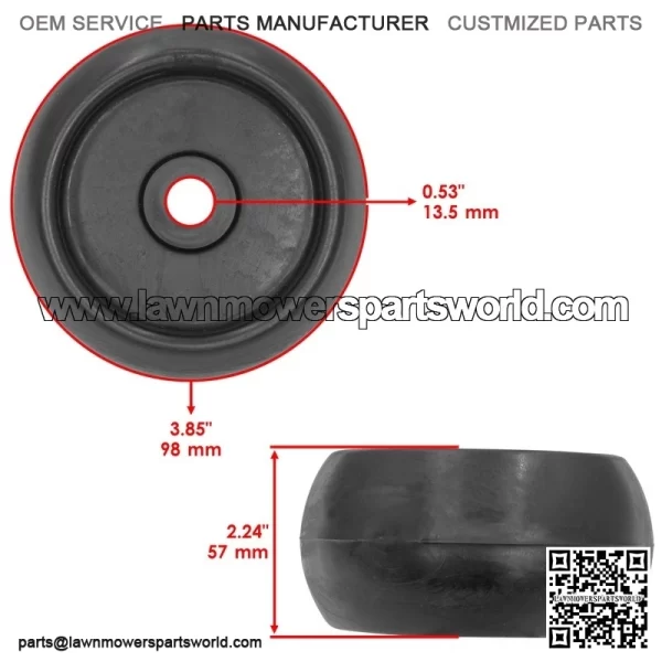 Deck Wheels w/ Hardware Kit for Ferris F50XT F125XT F150XT F200XT F160Z F210Z - Image 2