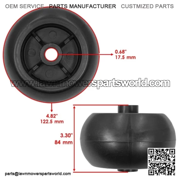 300365J Deck Wheel Roller for Dixie Chopper Eagle / Eagle HP 2018 Mower - Image 2