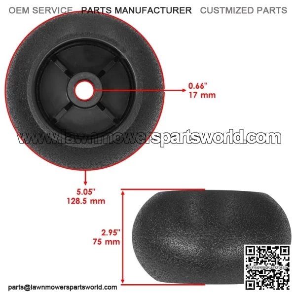 Deck Wheels Roller for Bush Hog PZ3 PZ5 Professional Series Zero Turn / 50025511 - Image 2