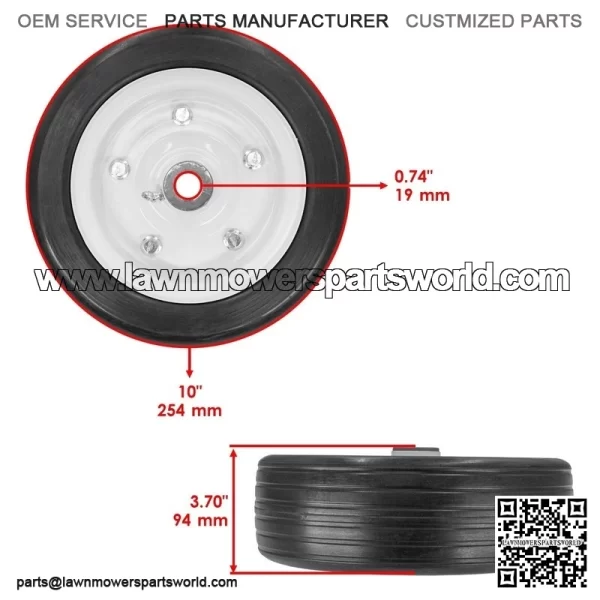87750 87656 Caster Wheel for Bush Hog RDTH60 RDTH72 RFM60 TH48 TH60 TH72 - Image 2