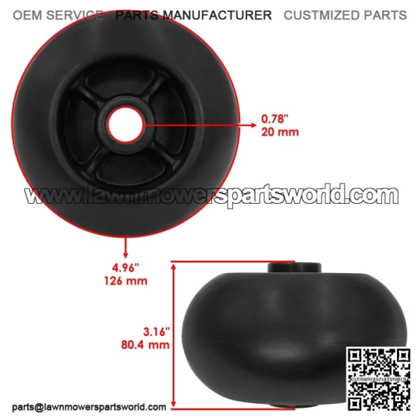 54" Deck Anti Scalp Wheel For Hustler Super Z / X-One - Image 2
