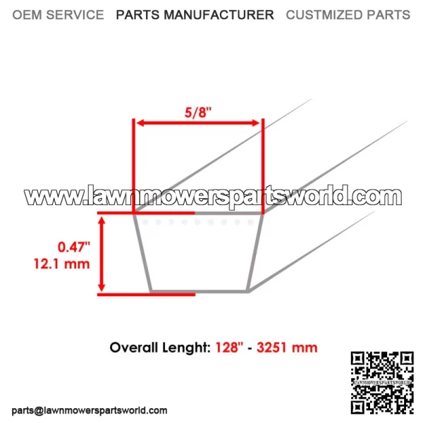 48285 486284 52" Deck Drive V Belt For Scag Super Z SMZ52  SSZ18 20 22 STHM 18 - Image 2