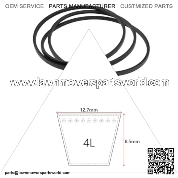 Lawn Mower Drive Belt 21546607 405143 584453101 AYP compatible Craftsman compatible Husqvarna compatible - Image 2