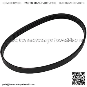 6PJ490 Lawn Mower Drive Belt Rubber Black 14mm Width 490mm Circumference Closed Loop Timing Belt Compatible with Qualcast M2E1032M M2E1232M