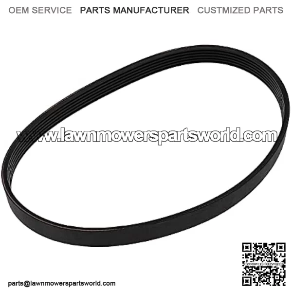 6PJ490 Lawn Mower Drive Belt Rubber Black 14mm Width 490mm Circumference Closed Loop Timing Belt Compatible with Qualcast M2E1032M M2E1232M