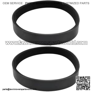 2 pcs. 6PJ348 rubber drive belt for electric mower, synchronous belt circumference 348 mm width 14 mm, suitable for most mowers