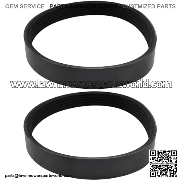 2 pcs. 6PJ348 rubber drive belt for electric mower, synchronous belt circumference 348 mm width 14 mm, suitable for most mowers