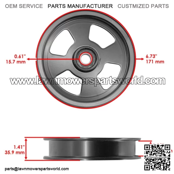 116-4669  48" 52" Deck Idler Pulley For Exmark Pioneer E Series / S Series - Image 3