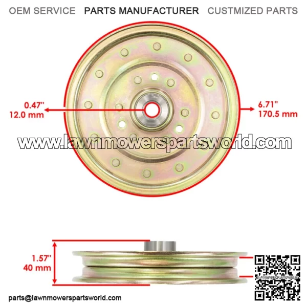 605463 48" 54" 60" Deck Idler Pulley For Hustler RD Fastrak / Raptor SDX - Image 2