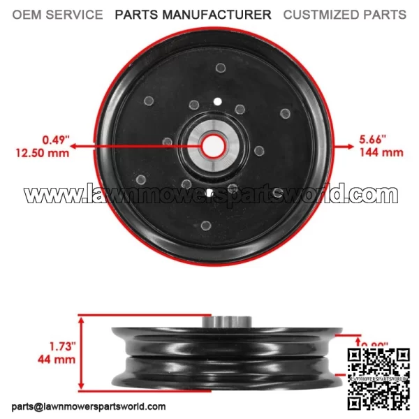 126123 126124 603988 52" Deck Idler Pulley For Hustler Raptor / Raptor Limited - Image 2