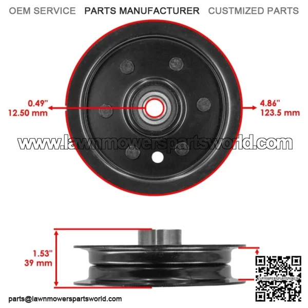 126123 126124 603988 52" Deck Idler Pulley For Hustler Raptor / Raptor Limited - Image 4