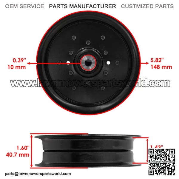 48" 46 Deck Pulley For Snapper ZT 2548 ZT 2246 1757823YP 7034422SM - Image 3