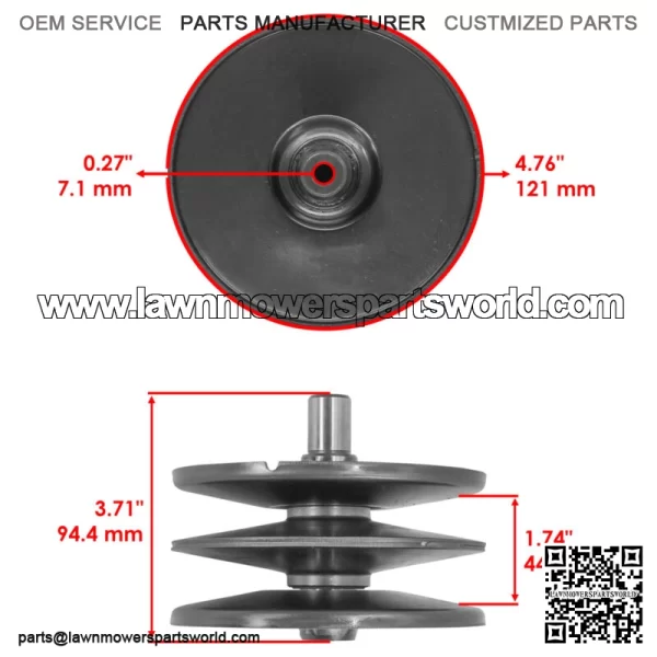 956-04002 956-04015 756-0981 756-04209 Drive Pulley & Belt For Cub Cadet LT1040 - Image 3