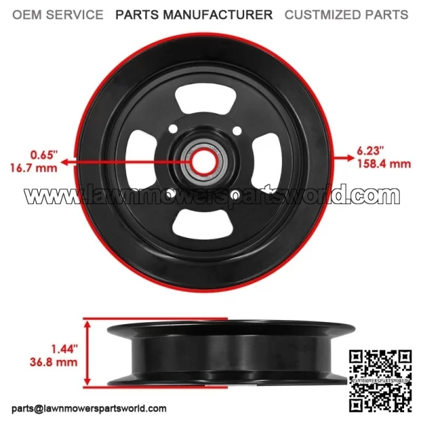72" Deck Idler Pulley For Toro 72922 72945 Z Master 103-8743 126-9196 - Image 2