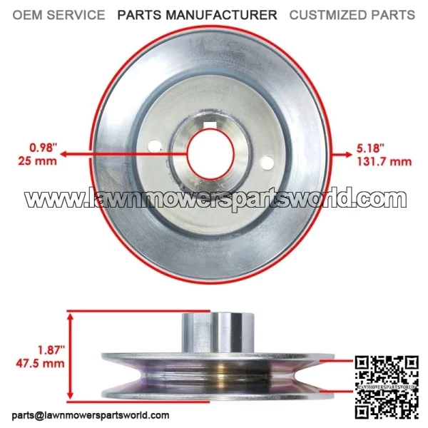 52" Deck Spindle Pulley For Scag Freedom Z SFZ52-24KT / Liberty Z SZL52-23FR - Image 2