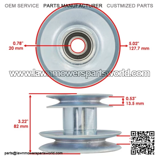 38" Deck Idler Pulley For John Deere GT245  LX172 LX173 LX176 LX178 LX186 LX188 - Image 2