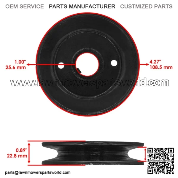 01599400 40" Deck Spindle Pulley For Gravely For Ariens - Image 2