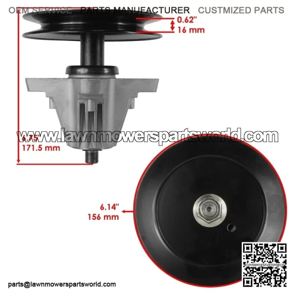 42" Deck Spindle Blade Belt Pulley Rebuild Kit for Cub Cadet LTX1040 42" Deck - Image 2