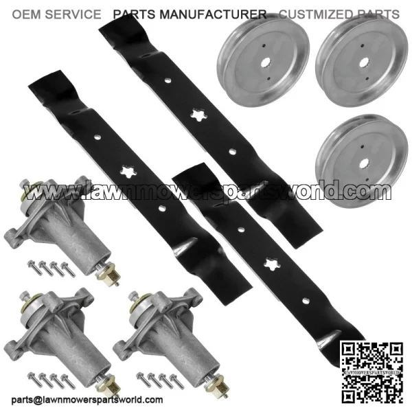 54" Deck Spindle with Pulley & Blade for Dixon D26BH54 960460013 532129861 - Image 5