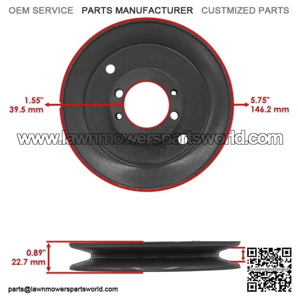 48" Deck Spindle Pulley & Blade for Ferris 5901047 HW48B PCM4818K HydroWalk - Image 4