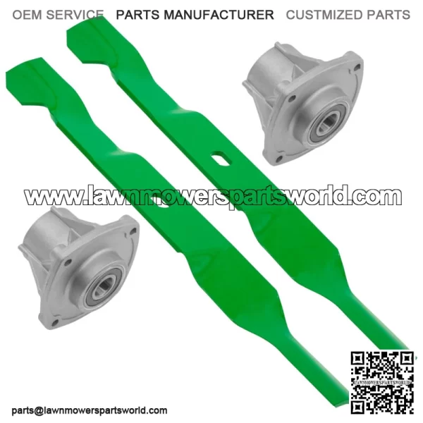 1765092 1769048 1910917 33" Deck Spindle & Notched Air-Lift Blades for Troy-Bilt - Image 4