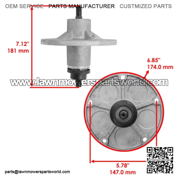 40" 42" Cut Deck Spindle for Murray 405015x92A 40508x92E 42515x92B 42571x8B - Image 2