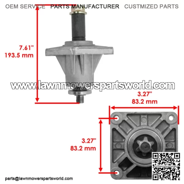 46" Deck Spindles for MTD Huskee 13AX615H731 13AX775H031 13AX775H231 13BX775H031 - Image 2