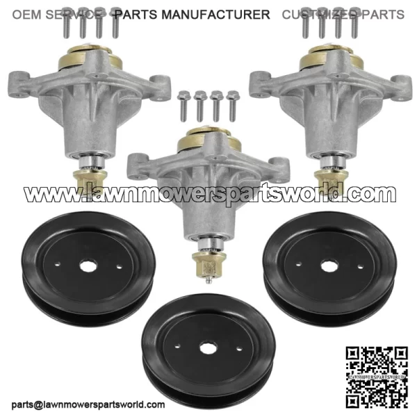604214 603988 52" Deck Spindle & Pulley For Hustller Raptor Limited Raptor EX - Image 5
