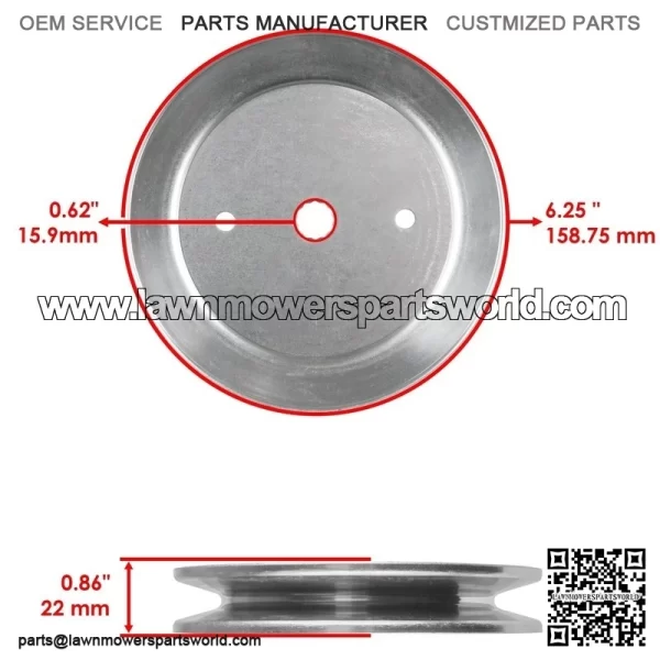 46" Deck Spindle & Pulley for Husqvarna CT153 960510015  532195945 197473 - Image 5
