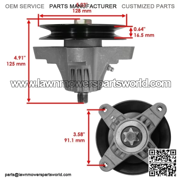 50" Deck Spindles for MTD White Outdoor GT-225 GT225 GT-2550 GT2550 / 918-0428B - Image 2