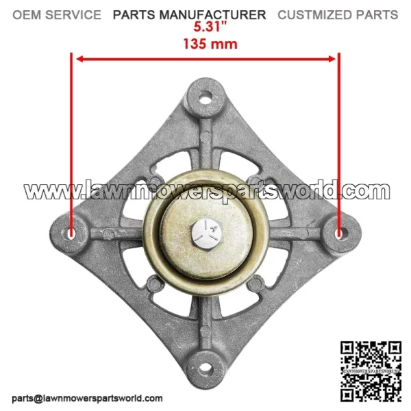 42" Deck Spindles with 4.8" OD Pulley for Hustler Raptor / Dash XD 604214 603987 - Image 3