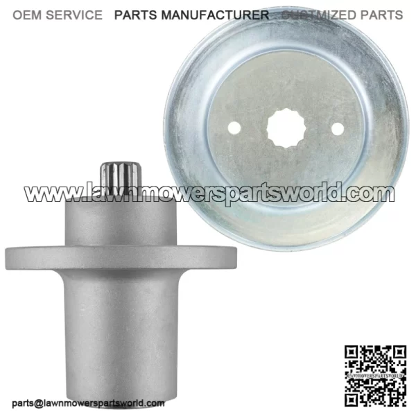 607418 601804 604664 54" Deck Spindle w/ 5.78" OD Pulley for Hustler Raptor SD - Image 5